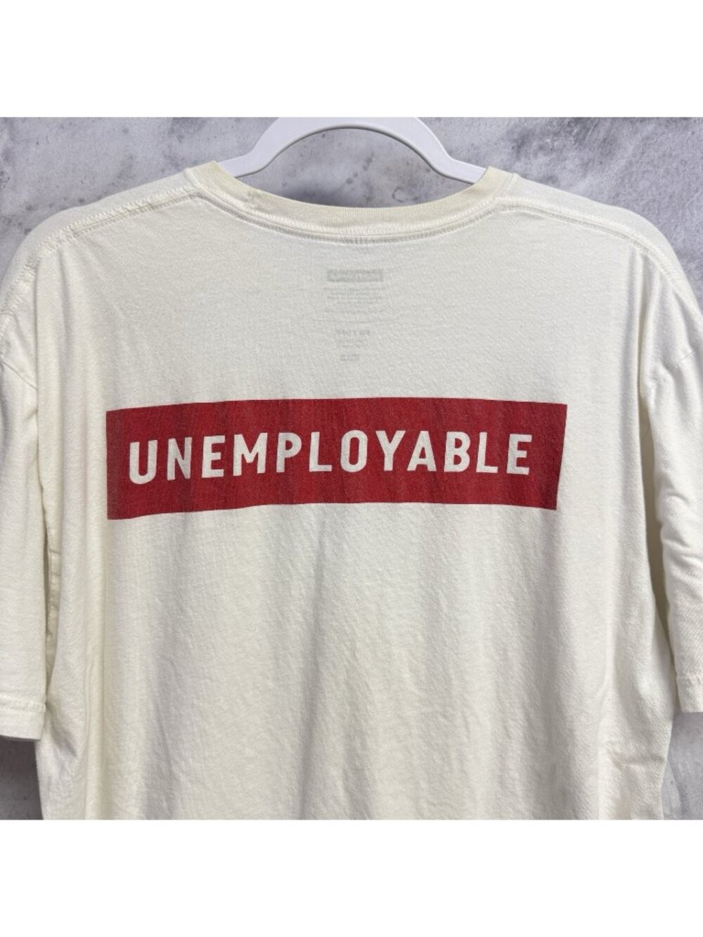 Globe Skateboards Unemployable T Shirt Mens XL White Short Sleeve